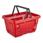 shopping baskets with handles plastic