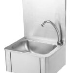 hand wash s/s sink automatic with back splash 40 cm*35 cm