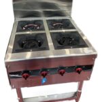 cooking gas range 4 burners commercial with stand and under shelf