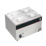 bain marie 4 container stainless steel commercial food warmer, silver, for catering and restaurants - Image 2