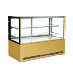 Cake Display Chiller 180 CM Square Gold Color 2 Shelf