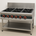 commercial gas stove – 6 burners – stainless steel