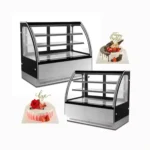 cake display chiller 120 cm curved stainless steel - Image 3