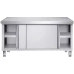 stainless steel working table cabinet 120 cm