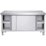 stainless steel working table cabinet 150 cm