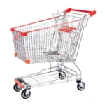 shopping trolley cart 100 liter chrome color
