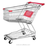 shopping trolley cart 150 liter chrome color