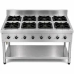 8 Burner Cooking Range Stainless Steel with Shelf