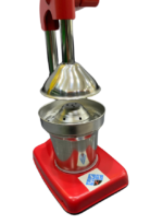 red stainless steel manual orange juicer - Image 3