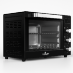 electric oven 60l with fan & chicken grill rotation & with tray black