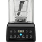 soundproof commercial blender, 2200 watt and 2 l high-speed professional blender for making smoothie, crushing ice, build-in pulse and 15-speeds