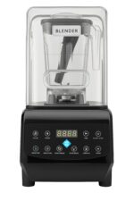 soundproof commercial blender, 2200 watt and 2 l high-speed professional blender for making smoothie, crushing ice, build-in pulse and 15-speeds