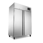 stainless steel double door chiller & freezer 2 in 1 fan cooling