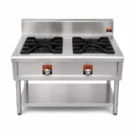 Cooking Gas Range 2 Burners Commercial With Stand and Under Shelf