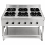 6 Burner Cooking Range Stainless Steel with Shelf