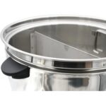 stainless steel commercial corn steamer 48l with compartment,teamer with glass lid - Image 5