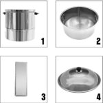 stainless steel commercial corn steamer 48l with compartment,teamer with glass lid - Image 3