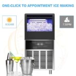 commercial ice maker 45kgs/24h, stainless steel ice machine with 15kgs ice storage capacity, free-standing under counter ice maker - Image 5