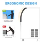 commercial ice maker 45kgs/24h, stainless steel ice machine with 15kgs ice storage capacity, free-standing under counter ice maker - Image 2