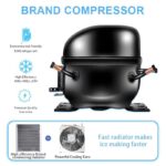 commercial ice maker 45kgs/24h, stainless steel ice machine with 15kgs ice storage capacity, free-standing under counter ice maker - Image 8