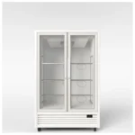 upright double glass door roses chiller 1 meter white