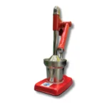 red stainless steel manual orange juicer