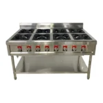 cooking gas range 8 burners commercial with stand and under shelf