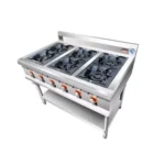 cooking gas range 6 burners commercial with stand and under shelf