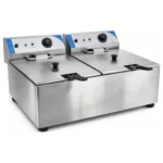 dual tank electric deep fryer – 2 × 11l (22 liters total)