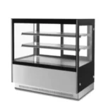 cake display chiller 120 cm square stainless steel