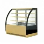cake display chiller 180 cm curve gold color 2 shelf