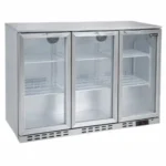 Bar cooler three doors stainless steel