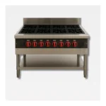 commercial gas stove – 8 burners – heavy-duty stainless steel