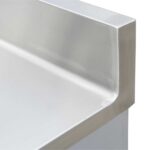stainless steel working table 100 cm with back splash - Image 2