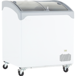 ‏chest showcase display freezer sliding door class carve ugur 200 sc with led light