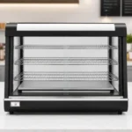 Black Heated Food Display Showcase