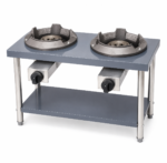 Desktop Gas Cooking Stove with Lower Storage Shelf – Single & Double Burner