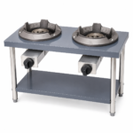 Desktop Gas Cooking Stove with Lower Storage Shelf – Single & Double Burner